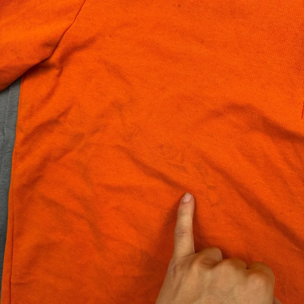 Adidas Primegreen Mens XL Orange Quarter Zip Pullover Athletic Sweatshirt